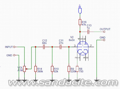Лампов предусилвател с 6Н3П - оживяване на схемата 104592-0