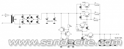 Схема на стабилизирано захранване 12V, 10A 26272-0