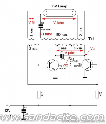 Луминисцентна лампа на 12V 20459-6